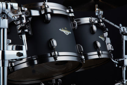 TAMA Starclassic Maple Lacquer Rack Tom 10" x 7" - Flat Black/Smoked Black Nickel HW
