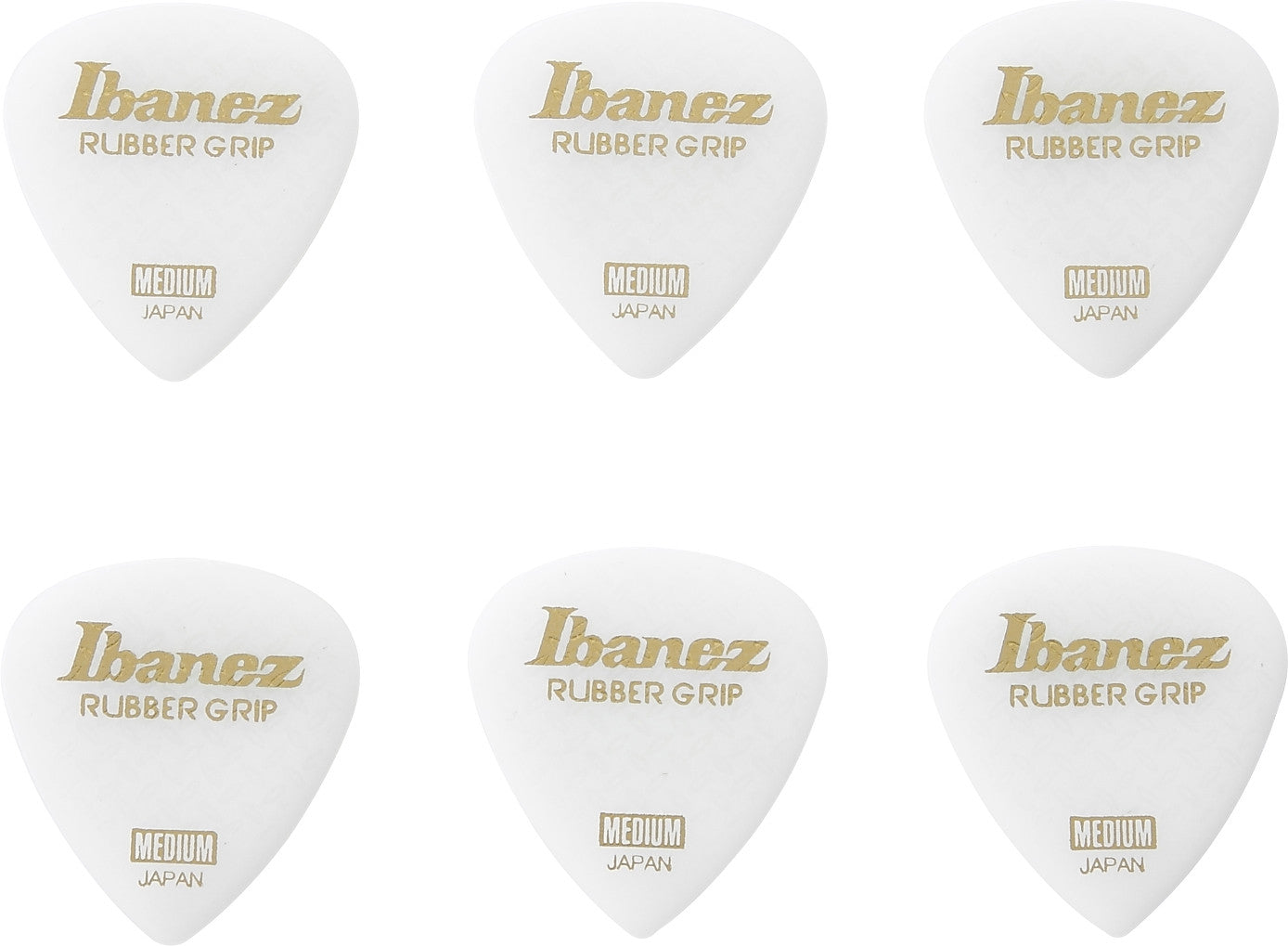 IBANEZ Grip Wizard Series Rubber Grip Flat Pick - 6 pcs