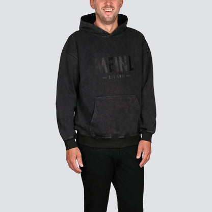 MEINL Cymbals Oversized Hoodie Vintage Logo Denim Gray - Größe XXXL