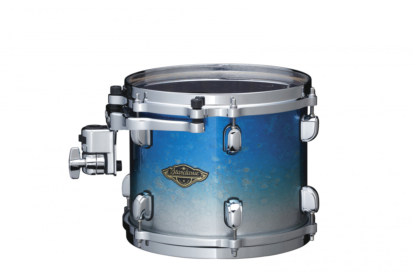 TAMA Starclassic Walnut/Birch Lacquer Rack Tom 8" x 6" - Molten Blue Ice Fade/Chrom HW