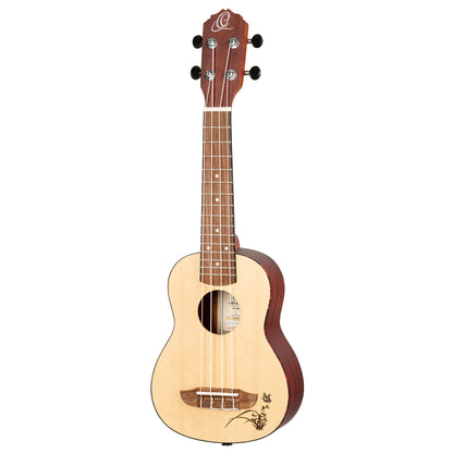ORTEGA Bonfire Serie Sopran Ukulele 4 String - Fichte/Sapele Natur