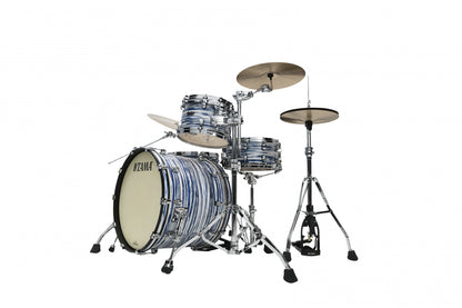 TAMA Starclassic Maple Duracover Wrap Shell Kit 3pcs - Blue & White Oyster /Chrome HW