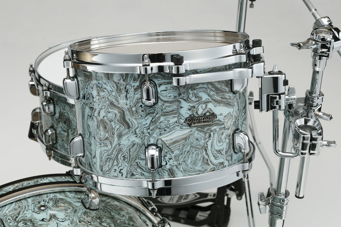 TAMA Starclassic Maple Duracover Wrap Shell Kit 4 teilig - Sky Blue Swirl/Chrom HW