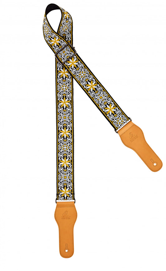 ORTEGA Creative Series Guitar Cotton Strap - Classic Yellow