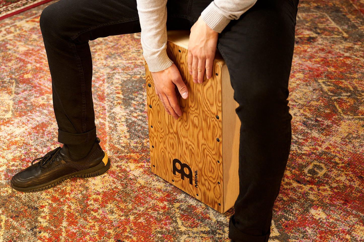 MEINL Percussion Woodcraft Professional Series String Cajon - Makah Burl