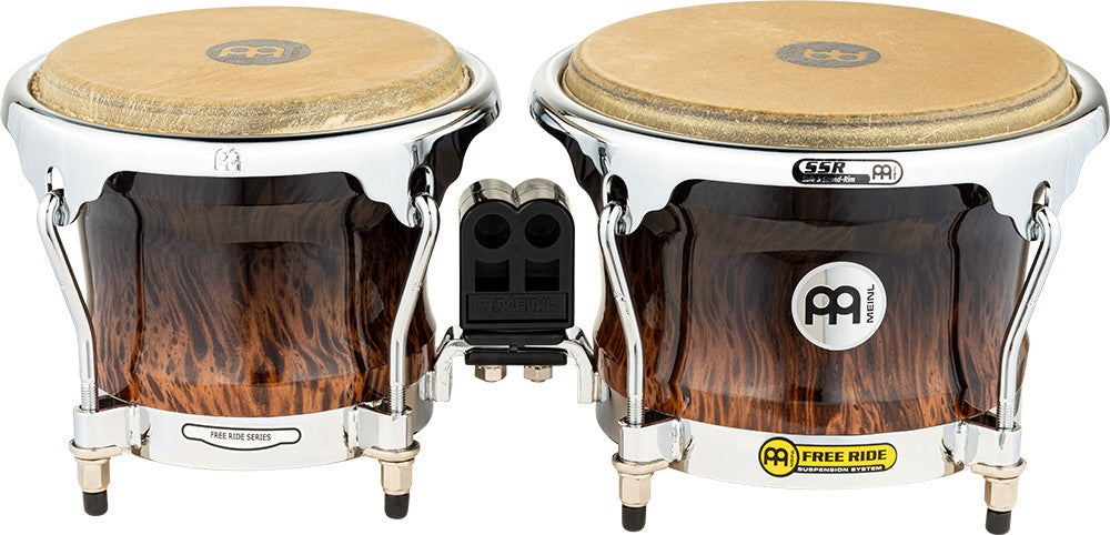 MEINL Percussion Professional Series Wood Bongo 7" Macho & 8 1/2" Hembra - Gold Amber Sunburst