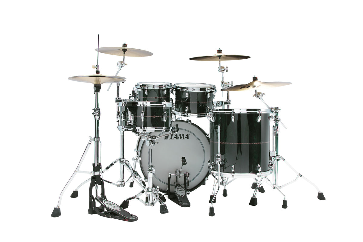 TAMA STAR Bubinga Shell Kit 4 pcs - Dark Green Cordia/Chrome HW