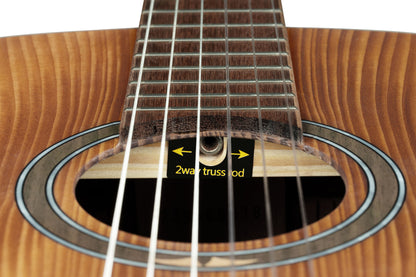 ORTEGA Thermo Series 4/4 Konzertgitarre 6-String - Dunkelbraun matt + Gigbag