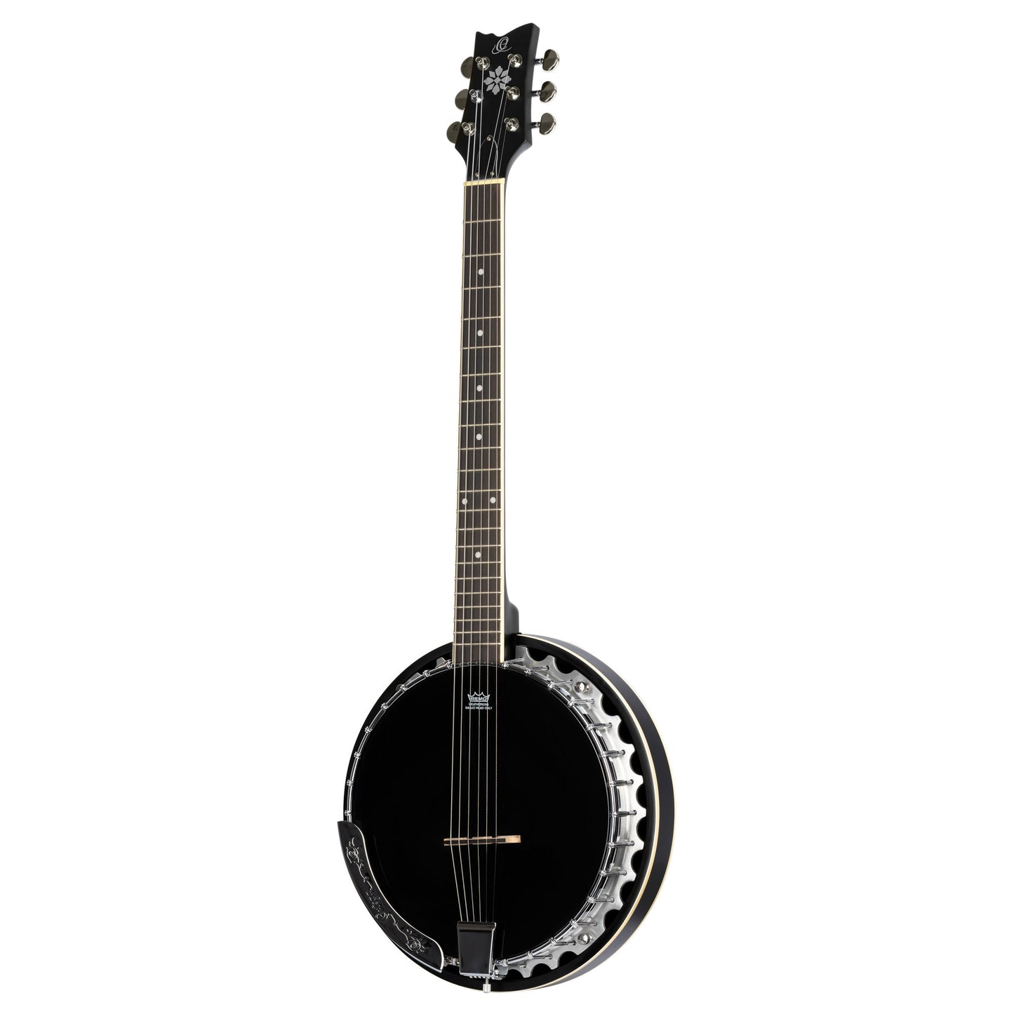 ORTEGA Raven Series Banjo 6 String - Mahogany Black + Bag