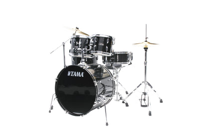 TAMA Stagestar Drum Set 5 teilig (22" BD) - Black Night Sparkle/Chrom HW + MEINL Cymbals BCS Cymbal Set
