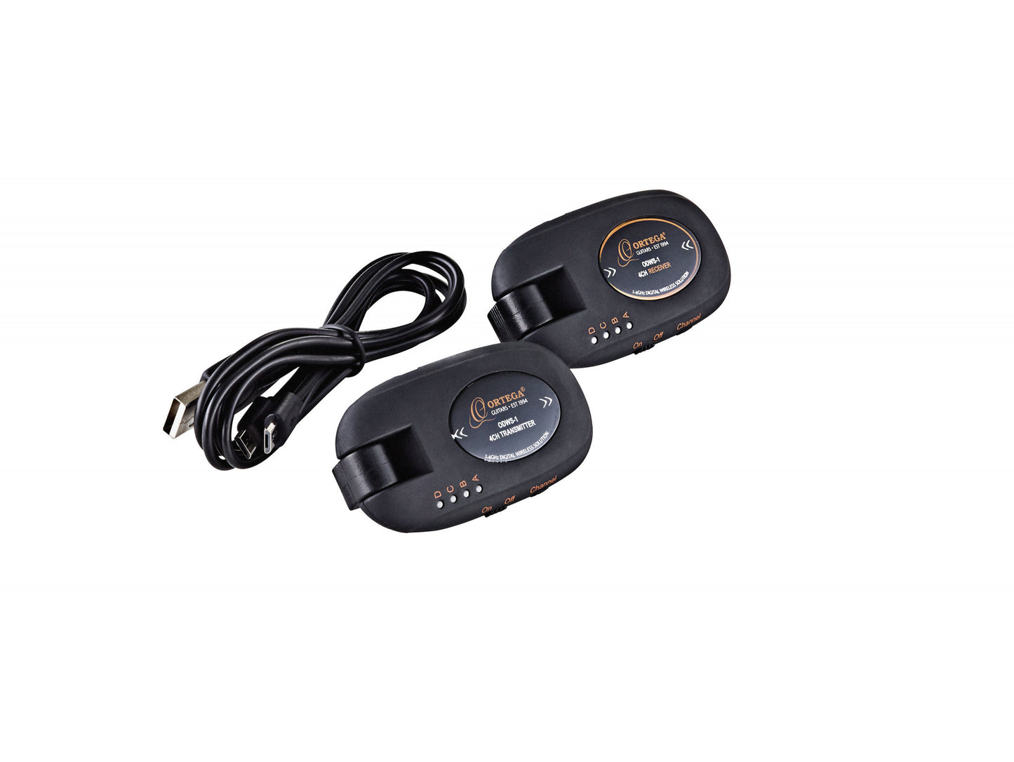 ORTEGA Digital Wireless System - 4 Channels / 2,4 Ghz / Rechargeable + USB Cable