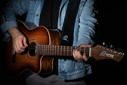 ORTEGA Echtledergitarrengurt - Vintage Ash