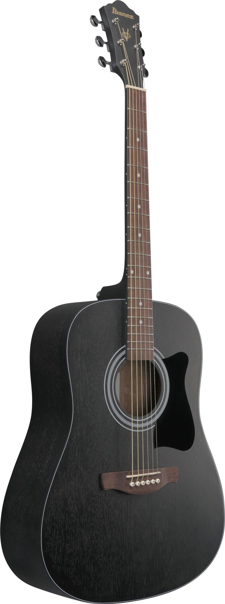 IBANEZ Jampack Akustikgitarren-Set 6-String - Weathered Black Open Pore + Gigbag, Gurt, Stimmgerät & Plektren
