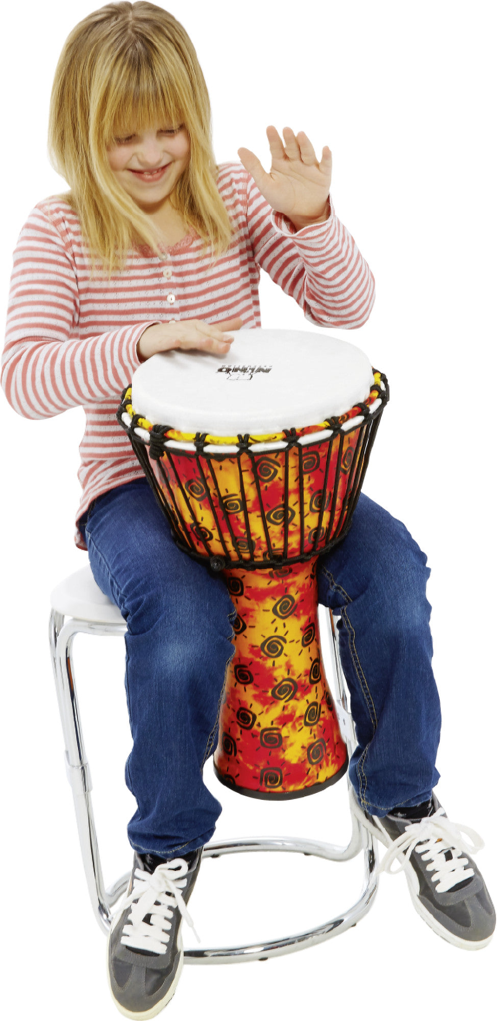 NINO Percussion Rope Tuned Synthetic Djembe 10" - Sunshine
