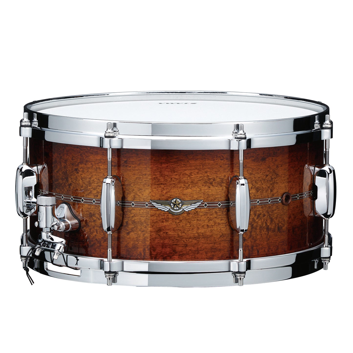 TAMA STAR Bubinga Snaredrum 13" x 6" - Sunset Australian Acaia Burst/Chrom HW - Outside Inlay