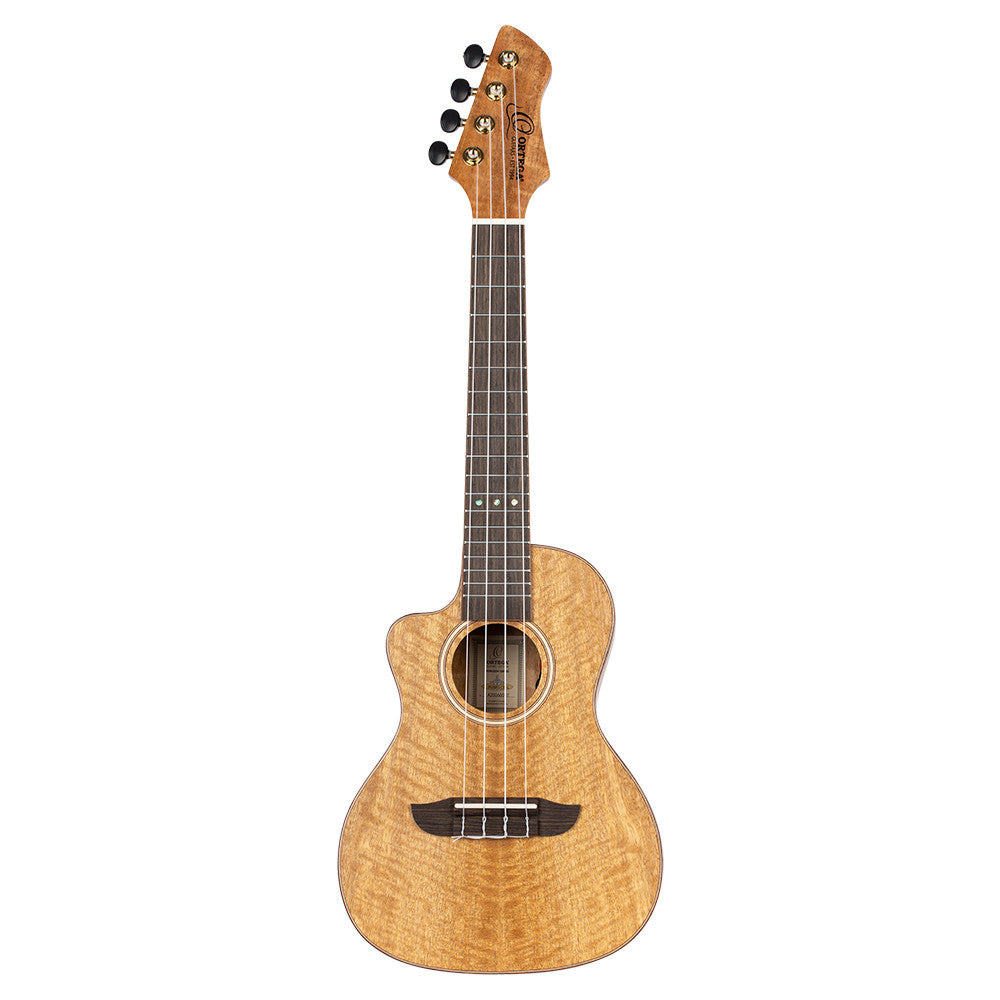 ORTEGA Horizon Serie Konzert Preamp Ukulele 4 String Lefty - Mango Natural + Bag