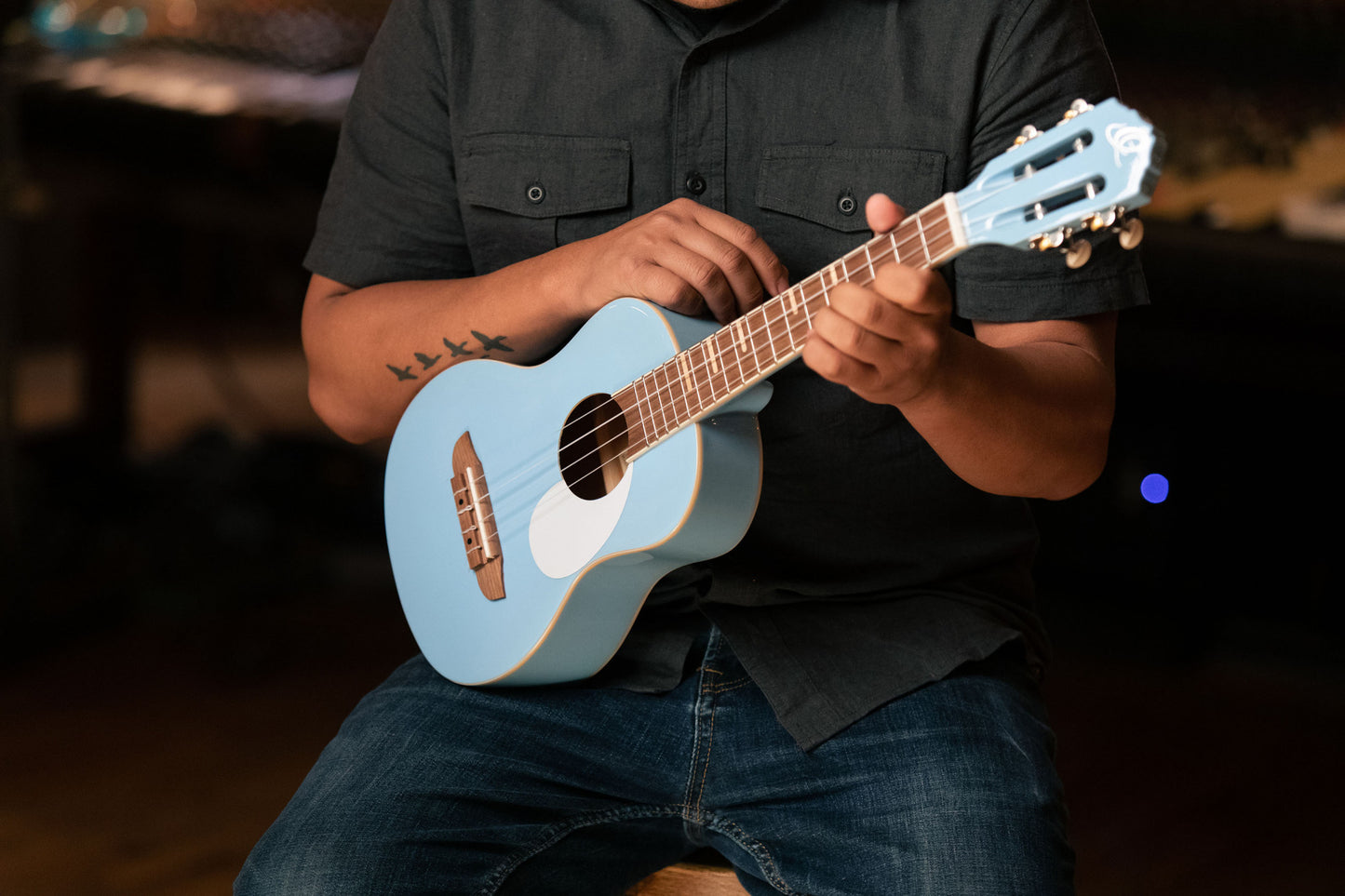 ORTEGA Gaucho Series Ukulele 4 String - Sky Blue + Bag