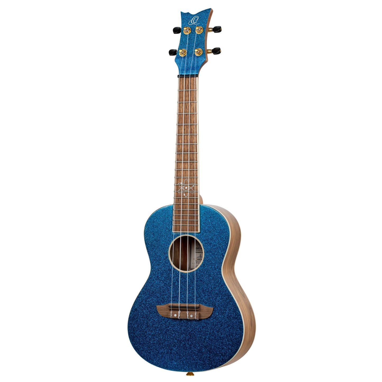 ORTEGA Element Serie Konzert Ukulele 4 String - Spruce / Catalpa Metallic Blue + Bag