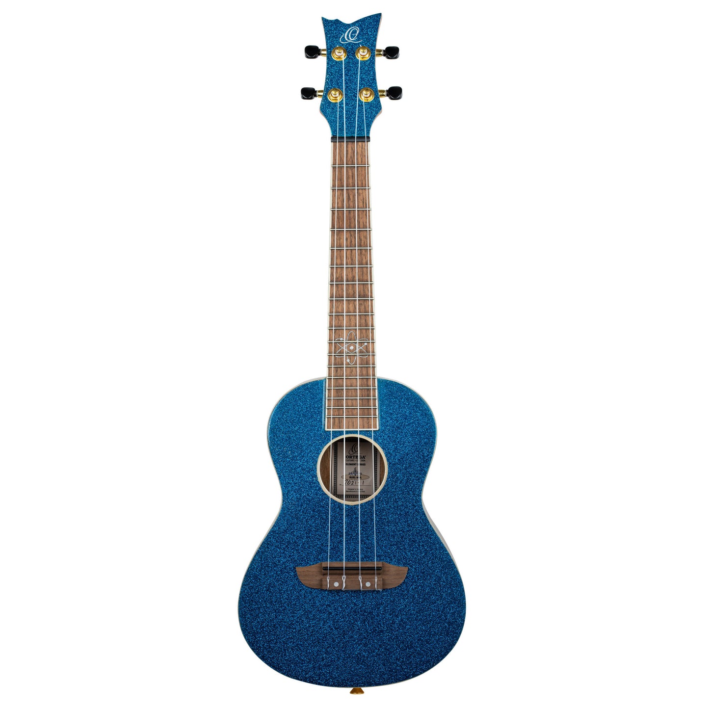 ORTEGA Element Serie Konzert Ukulele 4 String - Spruce / Catalpa Metallic Blue + Bag