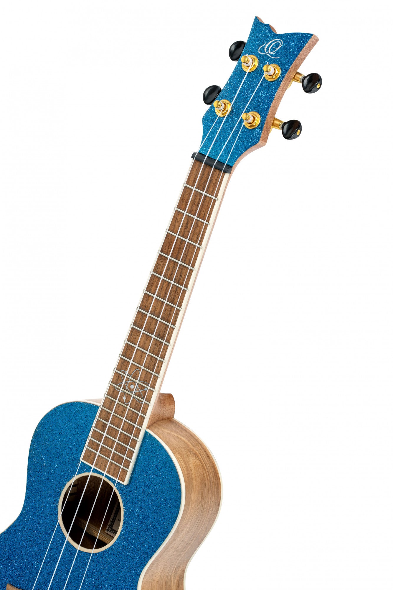 ORTEGA Element Serie Konzert Ukulele 4 String - Spruce / Catalpa Metallic Blue + Bag