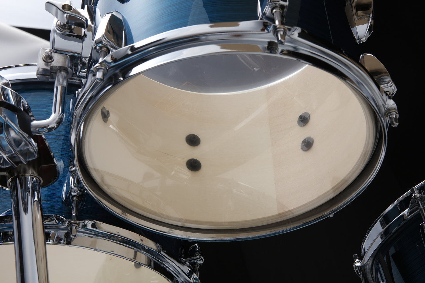 TAMA Imperialstar Drum Set 5 teilig - Hairline Blue/Chrom HW + MEINL Cymbals HCS Cymbal Kit/Stage Master Double-Braced Hardware Kit