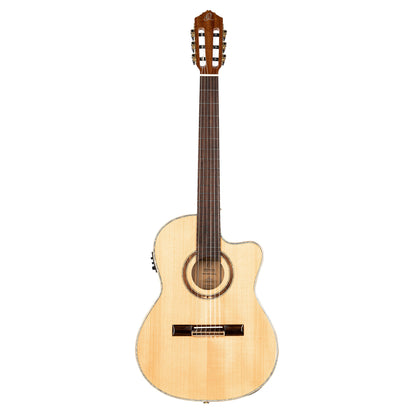 ORTEGA Performer Series 4/4 Thinline Classical Guitar 6-String - Natural + Gig Bag