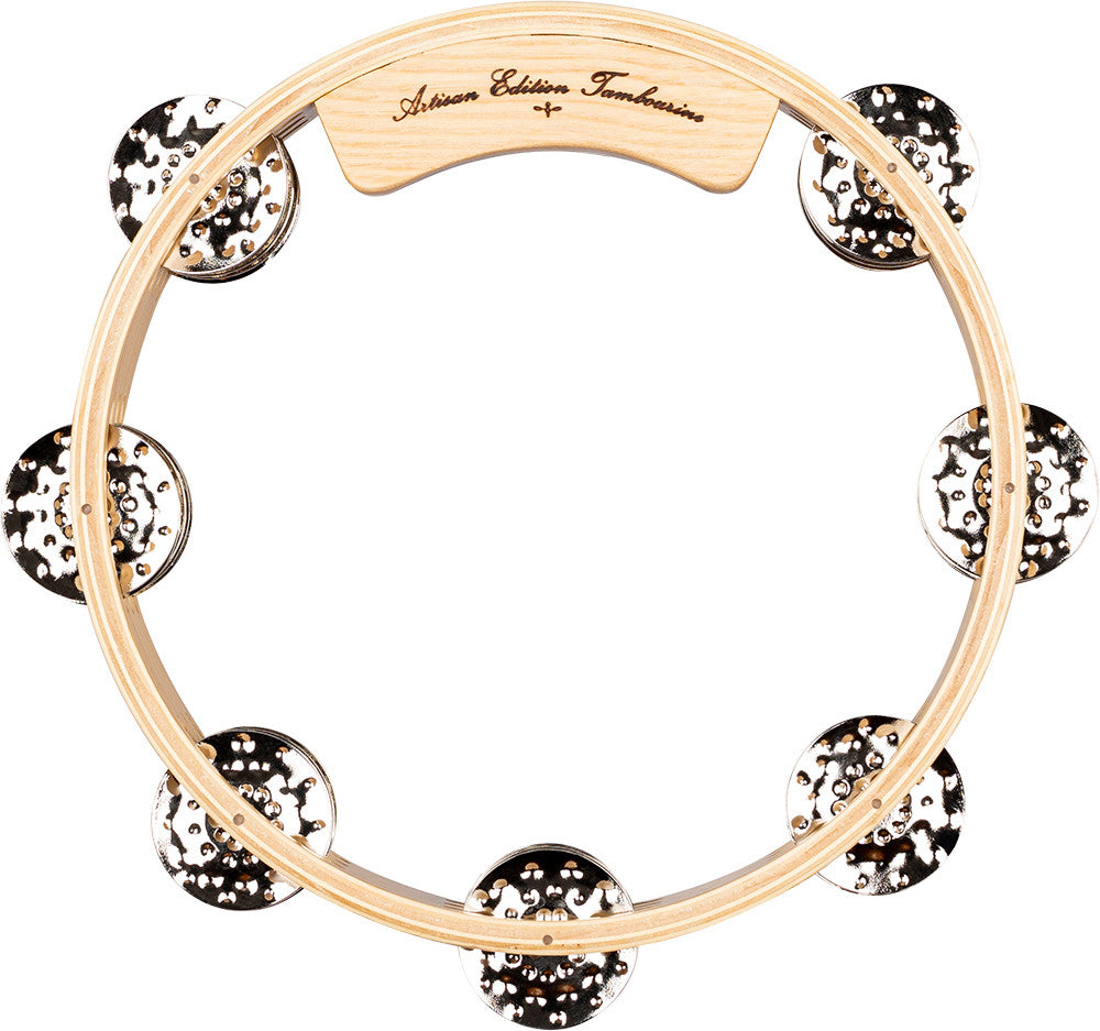 MEINL Percussion Artisan Edition Series Triple-Row Wood Tambourine - 8"
