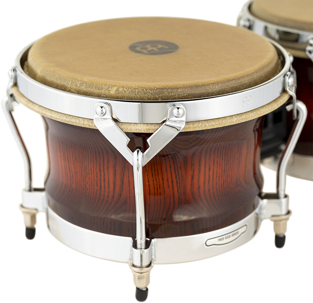 MEINL Percussion Woodcraft Series Wood Bongo 7" Macho & 9" Hembra - Antique Mahogany Burst/Chrome HW
