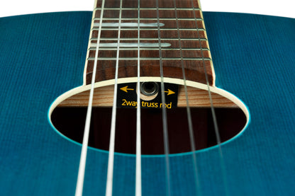 ORTEGA Ranger Series 4/4 Konzertgitarre 6-String - Ozeanblau + Gigbag