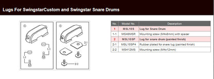 TAMA Swingstar Spannböckchen Snare - Chrom
