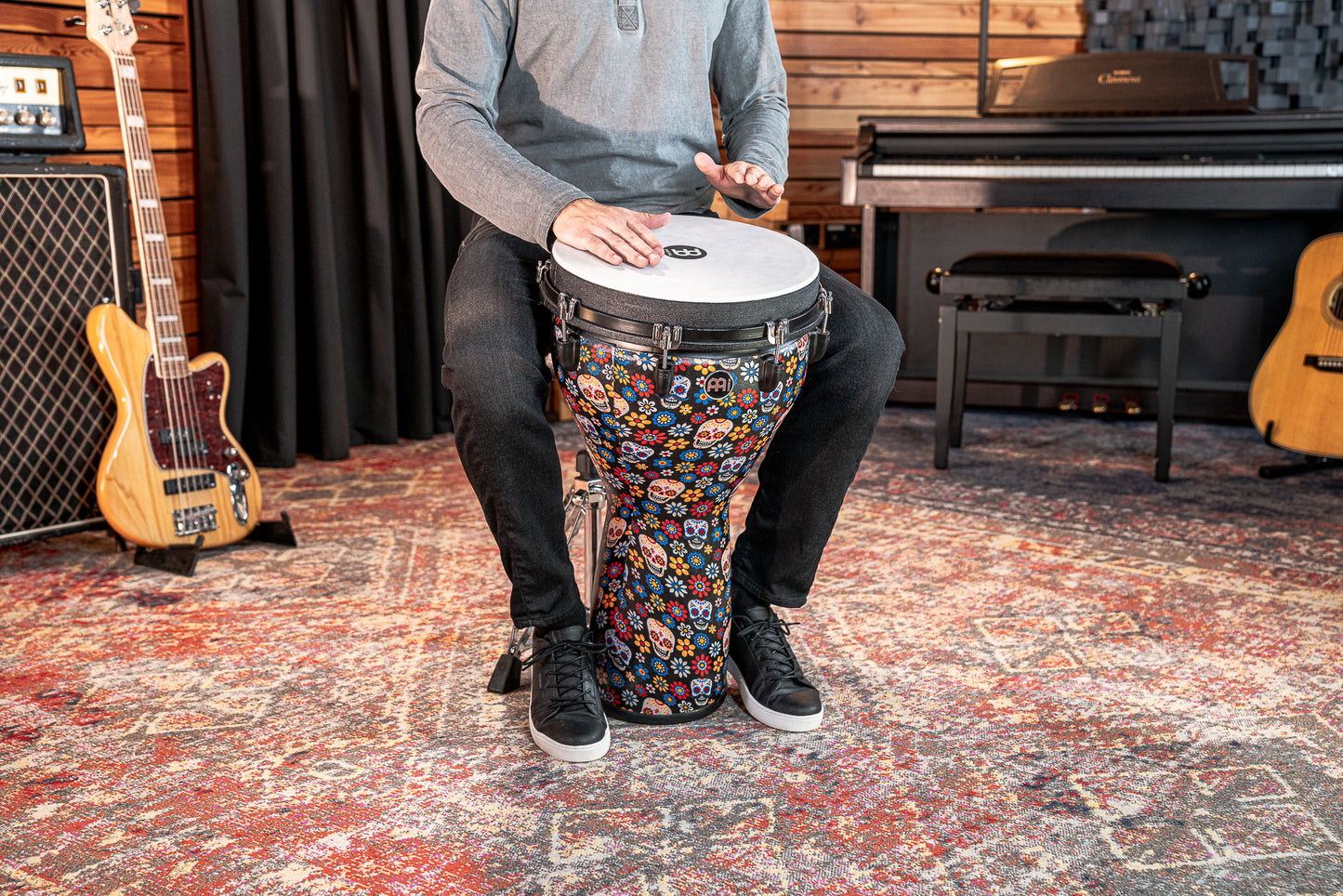 MEINL Percussion Jumbo Djembe 14" - Day Of The Dead