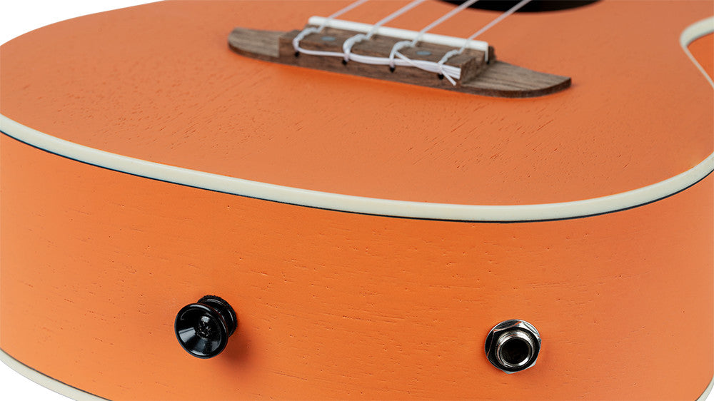 ORTEGA Custom Built Series Halloween Edition Concert Preamp Ukulele 4 String - Pumpkin Orange