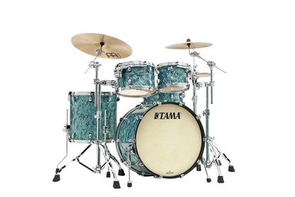 TAMA Starclassic Maple Duracover Wrap Shell Kit 4 pcs - Turquoise Pearl/Chrome HW