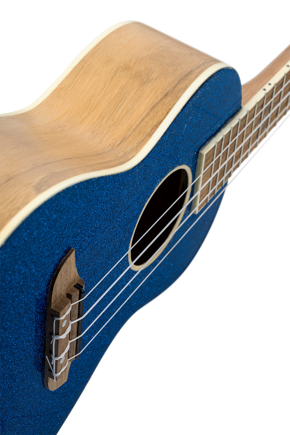 ORTEGA Element Serie Konzert Ukulele 4 String - Spruce / Catalpa Metallic Blue + Bag
