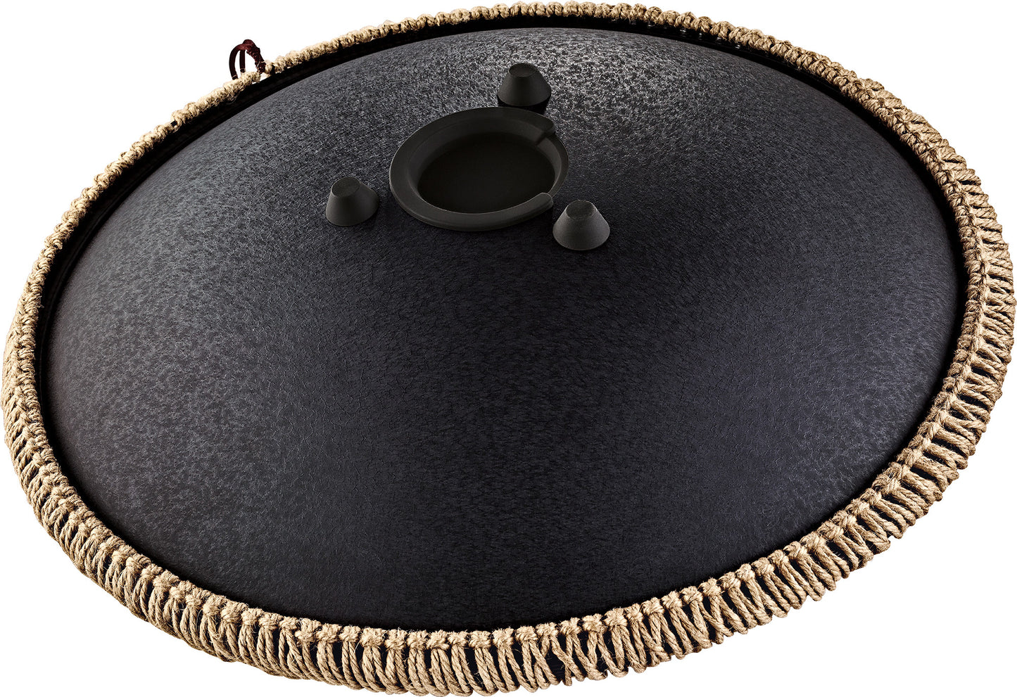 MEINL Sonic Energy Octave Steel Tongue Drum 16" - D Kurd/9 Notes/440 Hz - Lasered Floral Design/Black