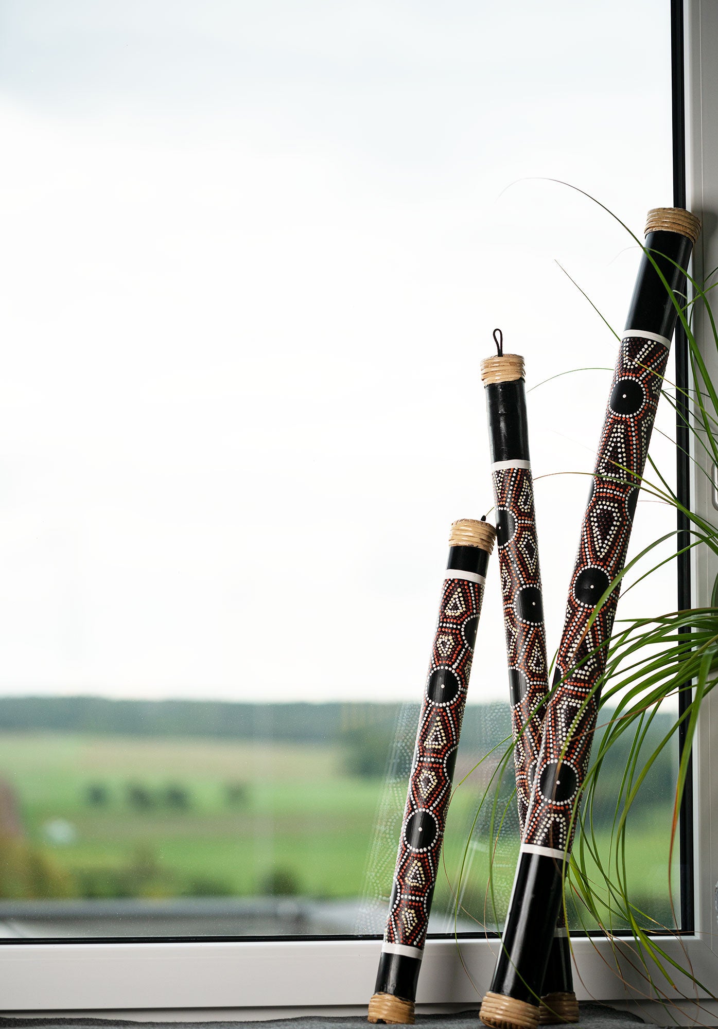 Meinl Sonic Energy Bamboo Rainstick Medium - Gepunktet/Schwarz