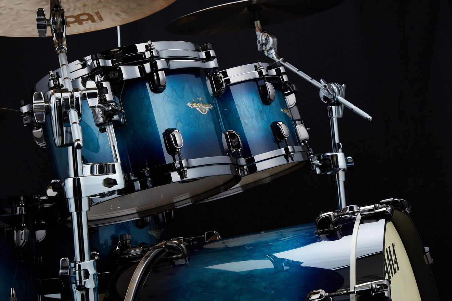 TAMA Starclassic Maple Lacquer Rack Tom 8" x 6" - Molten Electric Blue Burst/Smoked Black Nickel HW
