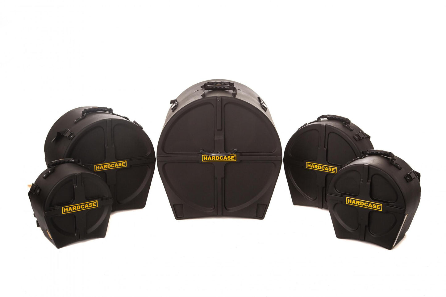 HARDCASE Fusion Case Set 2 - 20“ Bass Drum, 10“ Tom, 12“ Tom, 14“ Floor Tom, 14“ Snare Drum / Schaumstoffpads