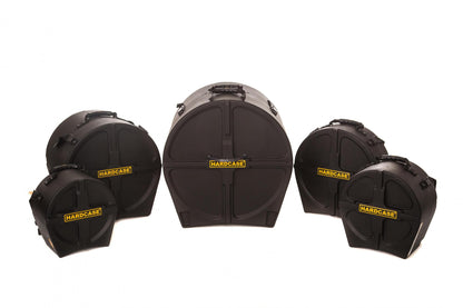 HARDCASE Fusion Case Set 2 - 20“ Bass Drum, 10“ Tom, 12“ Tom, 14“ Floor Tom, 14“ Snare Drum / Schaumstoffpads