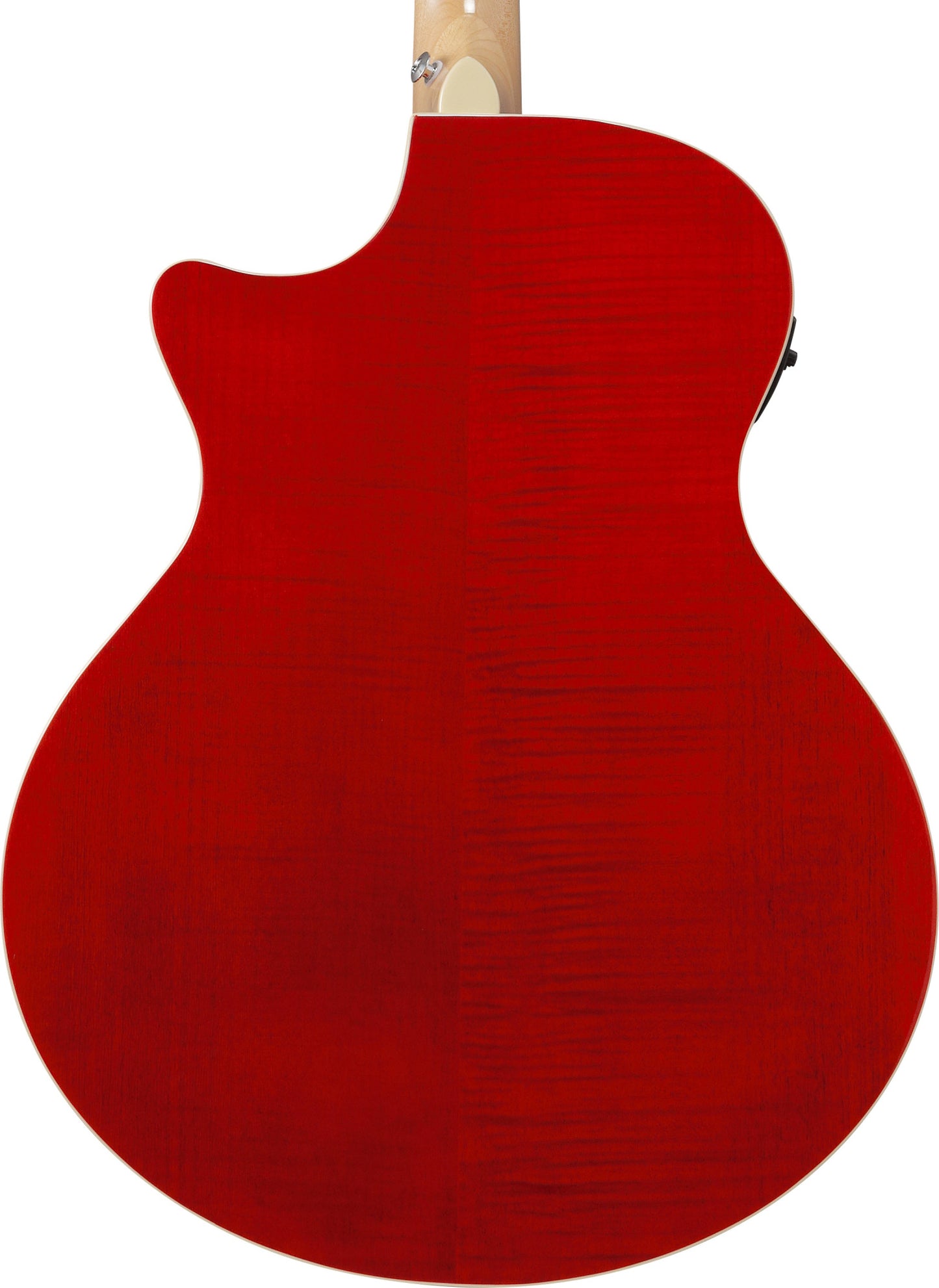 IBANEZ AE Akustikgitarre 6-String - Natural High Gloss Decke, Transparent Red High Gloss Zargen & Boden