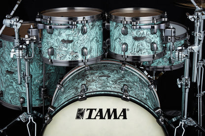 TAMA Starclassic Maple Duracover Wrap Shell Kit 4 teilig - Sky Blue Swirl/Smoked Black Nickel HW