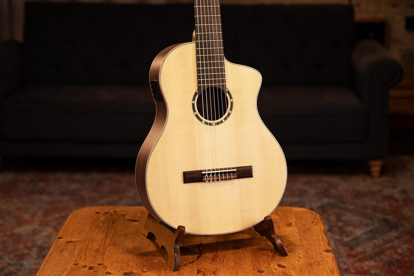 ORTEGA Family Series Pro Classical Guitar 7 String - Solid Spruce / Sapele Natural + Gig Bag