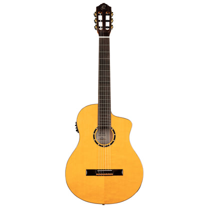 ORTEGA Family Series Pro 4/4 Konzertgitarre 6 String - Massive Fichte / Cypress Gloss Stain Yellow + Bag