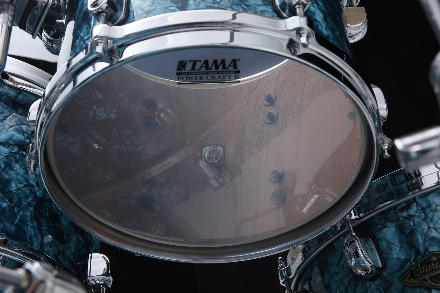 TAMA Starclassic Walnut/Birch Duracover Wrap Rack Tom 8" x 6" - Turquoise Pearl/Chrom HW