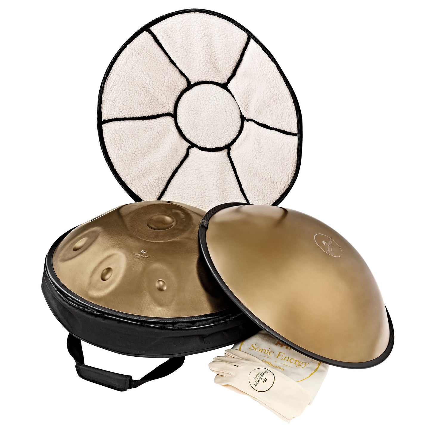 MEINL Sonic Energy Sensory Handpan Stainless Steel D Amara 9 Notes 440 Hz - Vintage Gold