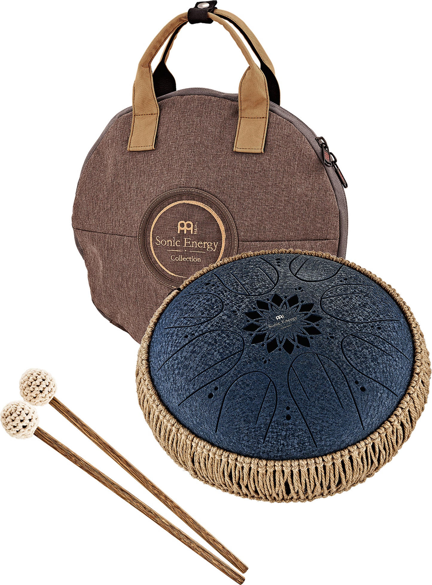 MEINL Sonic Energy Medium Octave Steel Tongue Drum 10" - C Minor/8 Notes/432 Hz - Navy Blue