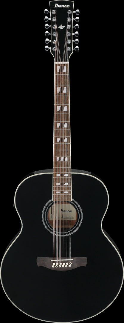 IBANEZ Artwood AJ Acoustic Guitar12-String - Black High Gloss