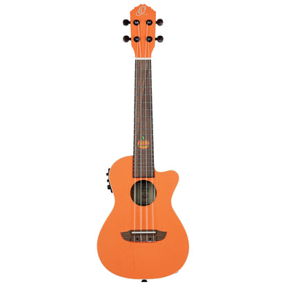 ORTEGA Custom Built Series Halloween Edition Concert Preamp Ukulele 4 String - Pumpkin Orange