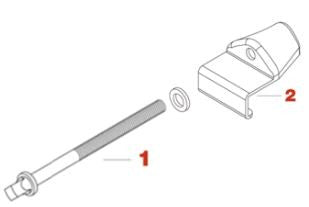 TAMA Claw Hook & Tension Bolt 86mm for Imperialstar (2023~(IP Model) - Black Nickel