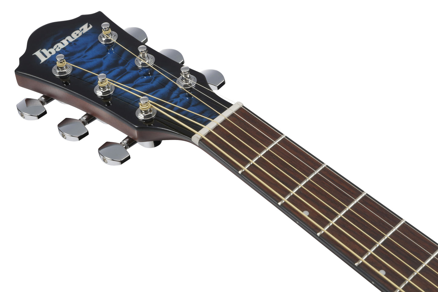 IBANEZ AEWC Acoustic Guitar 6-String - Transparent Blue Sunburst Top & Natural High Gloss Back & Side